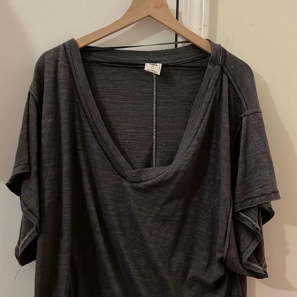 Super Oversized Grey Free People Top